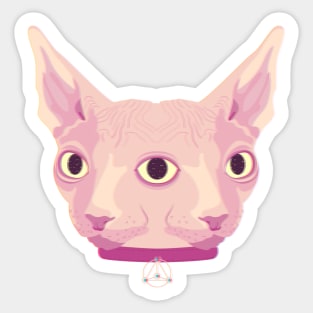 Two-Faced Sphynx From Outer Space Sticker